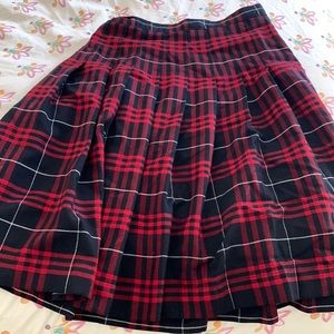 Lands End Hamilton Plaid Skirt